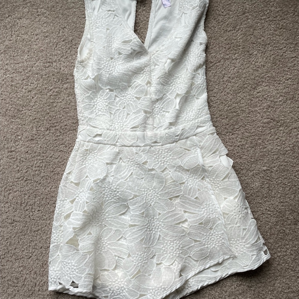 White lace romper